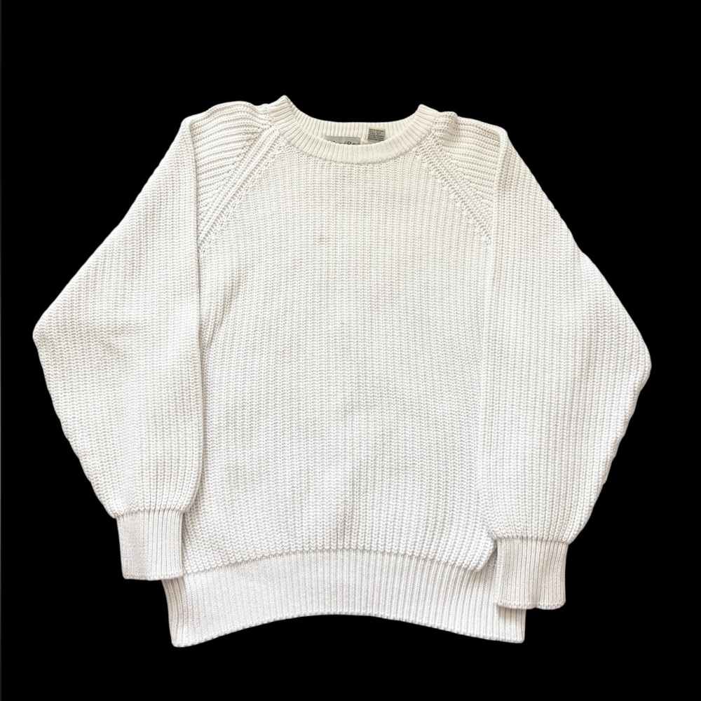Vintage St. John's Bay White Classic Knit Sweater